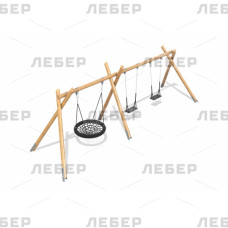 Качели двойные с секцией 