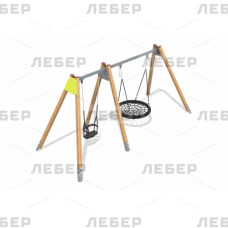 Качели деревянные одинарные и 