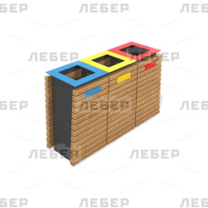 Урна деревянная для раздельного сбора