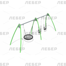 Качели металлические двойные и 