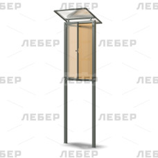 Информационный щит с дверцей и навесом