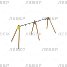 Рама качелей деревянных двойных и Рама качелей деревянных двойных и