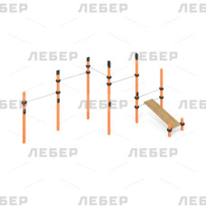 Каскад из турников и скамейки для упражнений пресса (Нержавеющая сталь) Каскад из турников и скамейки для упражнений пресса (Нержавеющая сталь)