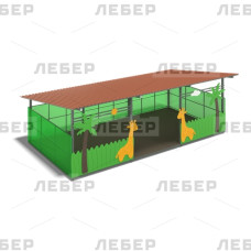 Теневой навес 4000х8000 (стены - поликарбонат, фанера) с декоративными элементами Теневой навес 4000х8000 (стены - поликарбонат, фанера) с декоративными элементами