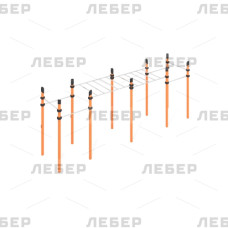 Рукоход классический двухуровневый из шести турников (Нержавеющая сталь) Рукоход классический двухуровневый из шести турников (Нержавеющая сталь)