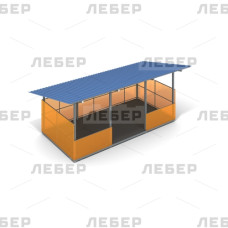 Теневой навес 3000х6000 (стены - поликарбонат)